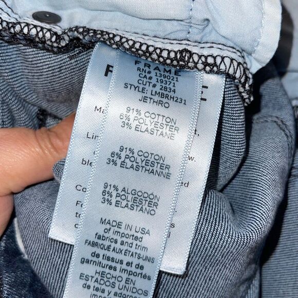 Frame Denim Womens Le Mini Bootcut Jethro Whiskered Raw Hem Jeans Blue Size 25 - Picture 6 of 9